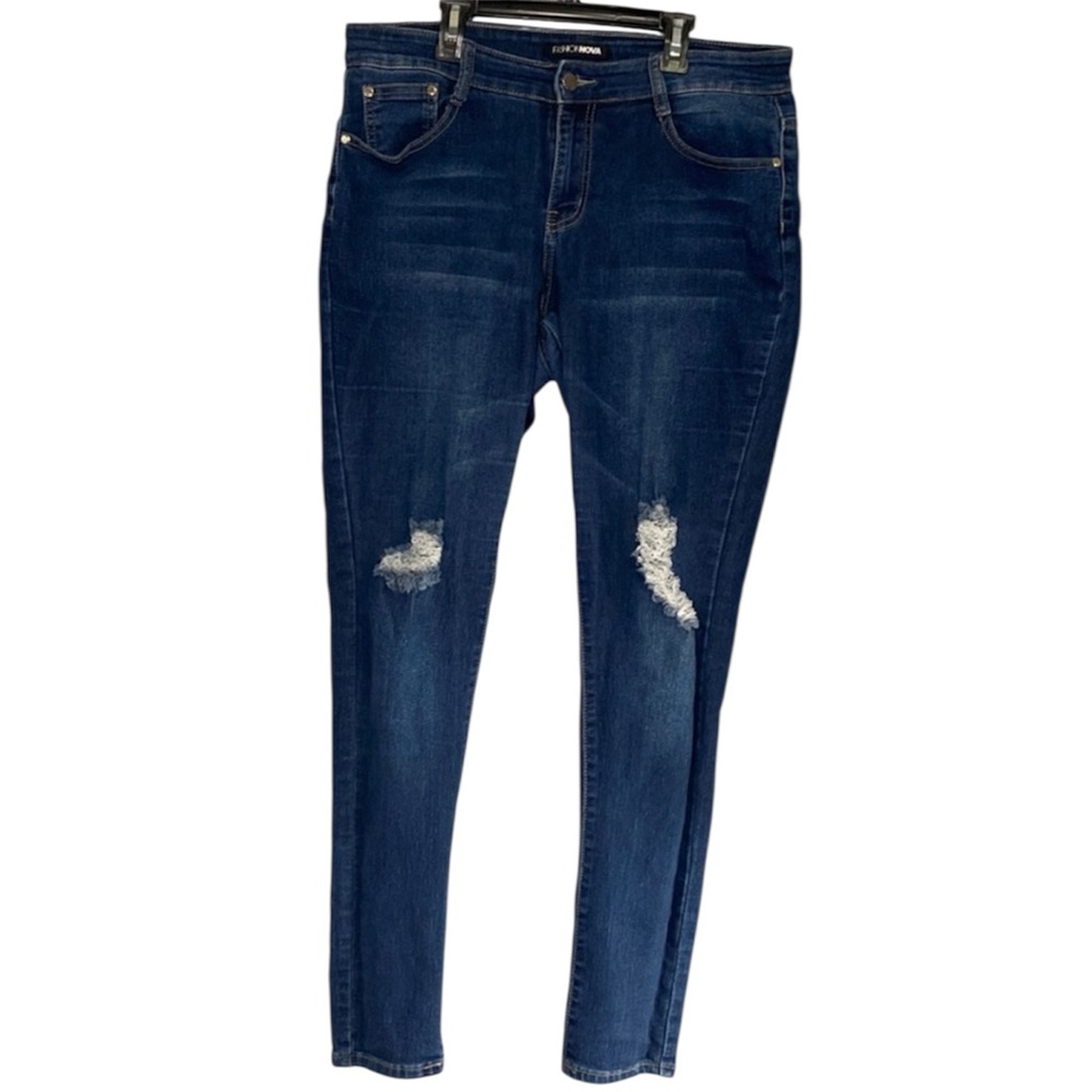 Fashion Nova Ripped Blue Jeans